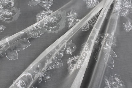 PRINTED ORGANZA - IVORY